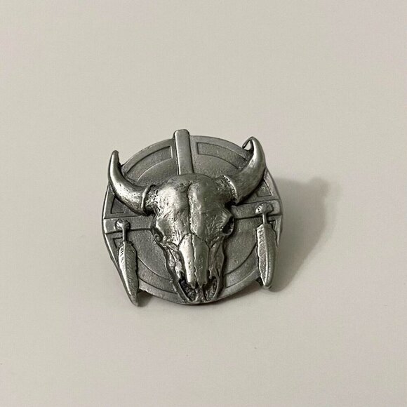 Vintage 1992 Siskiyou Bull Steer Skeleton Head Lapel Pin - Picture 10 of 11